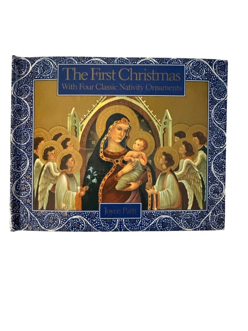 1990 The First Christmas Book Complete 4 Nativity Ornaments Joyce Patti